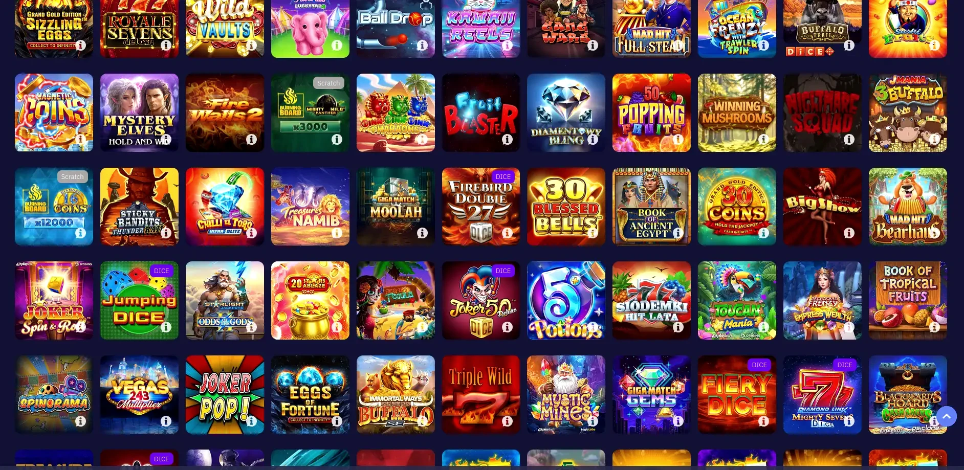 Interface de l'application mobile Locowin avec slots et live casino